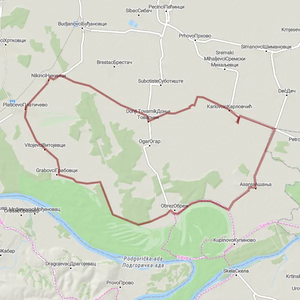 Map miniature of "==Detective Donald Graves Contents 1========" cycling inspiration in Autonomous Province of Vojvodina, Serbia. Generated by Tarmacs.app cycling route planner
