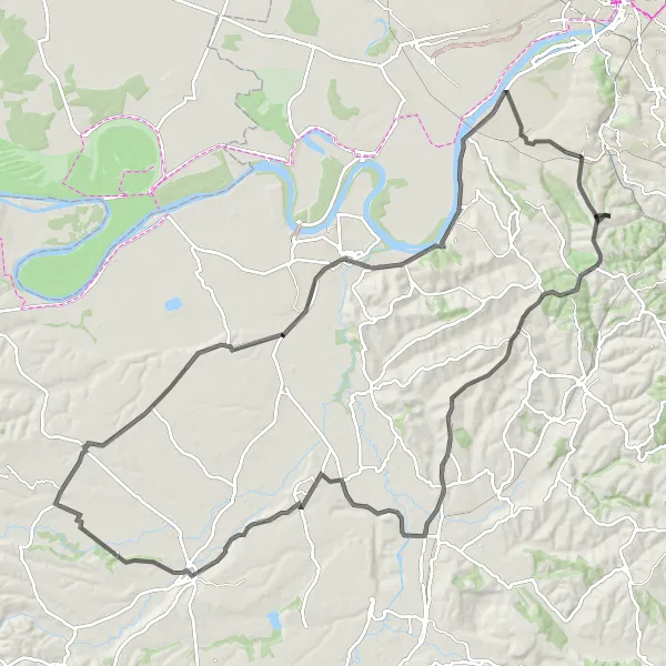 Map miniature of "Obrenovac and Umka Loop" cycling inspiration in City of Belgrade, Serbia. Generated by Tarmacs.app cycling route planner