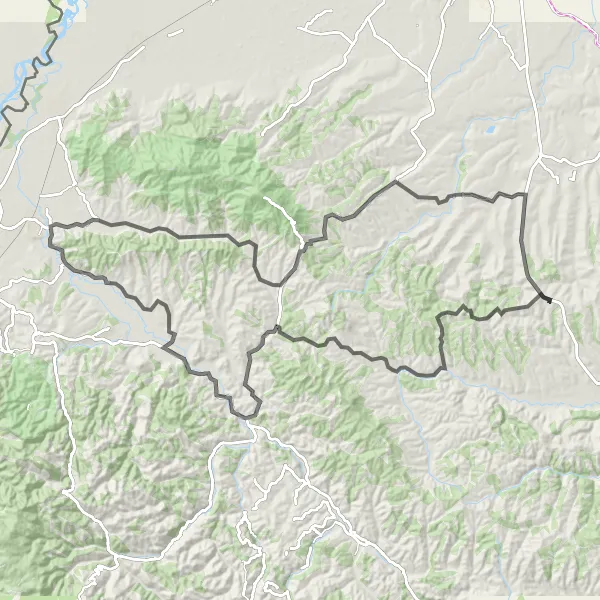 Map miniature of "Draginje - Gornja Sipulja Loop" cycling inspiration in Region Šumadije i Zapadne Srbije, Serbia. Generated by Tarmacs.app cycling route planner