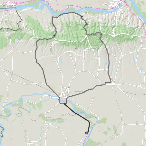 Map miniature of "The Majestic Šumadija" cycling inspiration in Region Šumadije i Zapadne Srbije, Serbia. Generated by Tarmacs.app cycling route planner