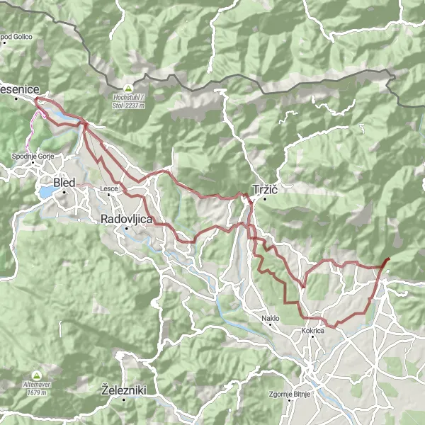 Zemljevid v pomanjšavi "Kolesarska pot Vrše - Straža" kolesarske inspiracije v Zahodna Slovenija, Slovenia. Generirano z načrtovalcem kolesarskih poti Tarmacs.app