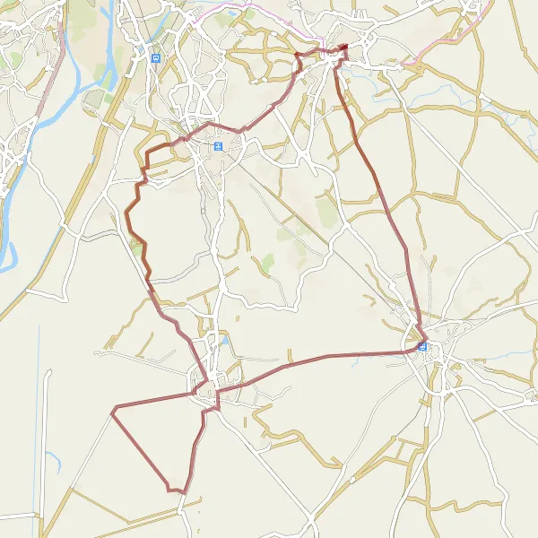 Miniaturní mapa "Gravelová cesta kolem Alcalá de Guadaira" inspirace pro cyklisty v oblasti Andalucía, Spain. Vytvořeno pomocí plánovače tras Tarmacs.app