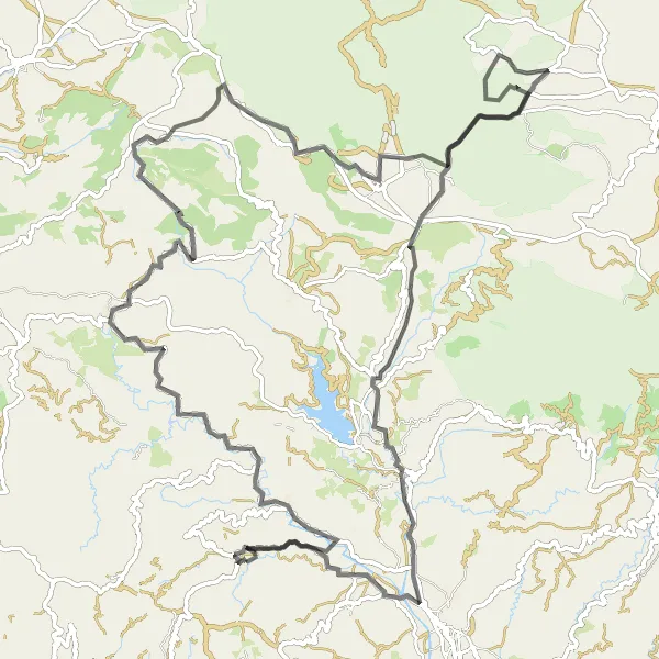 Miniatura mapy "Trasa Jazdy Szosowej przez Benamargosę i Algfarnatejo" - trasy rowerowej w Andalucía, Spain. Wygenerowane przez planer tras rowerowych Tarmacs.app