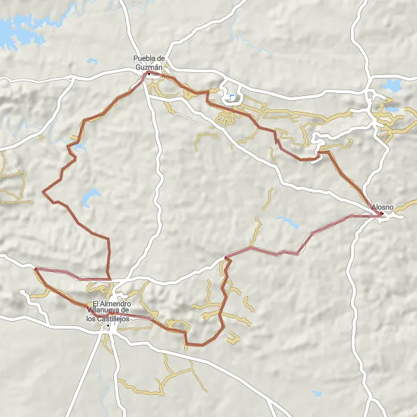 Miniatura mapy "Malownicza trasa gravelowa obfitująca w zabytki" - trasy rowerowej w Andalucía, Spain. Wygenerowane przez planer tras rowerowych Tarmacs.app