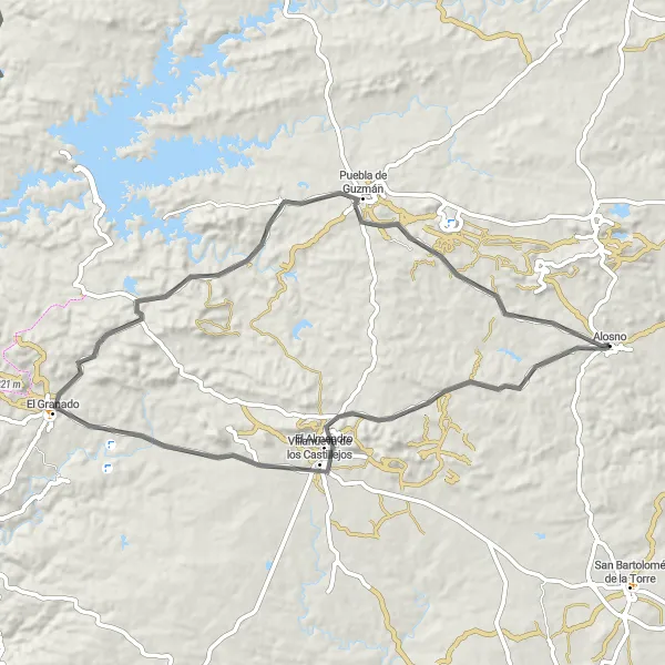 Miniatura mapy "Świetna trasa szosowa z widokami panoramicznymi" - trasy rowerowej w Andalucía, Spain. Wygenerowane przez planer tras rowerowych Tarmacs.app