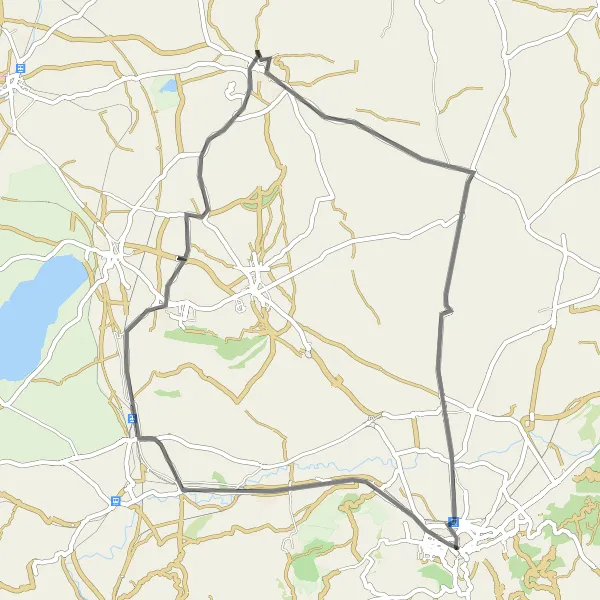 Map miniature of "Road Cycling through Humilladero and Alameda" cycling inspiration in Andalucía, Spain. Generated by Tarmacs.app cycling route planner