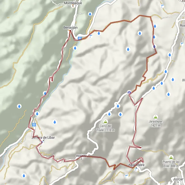Miniatura mapy "Trasa Dolmen de Encinas Borrachas" - trasy rowerowej w Andalucía, Spain. Wygenerowane przez planer tras rowerowych Tarmacs.app