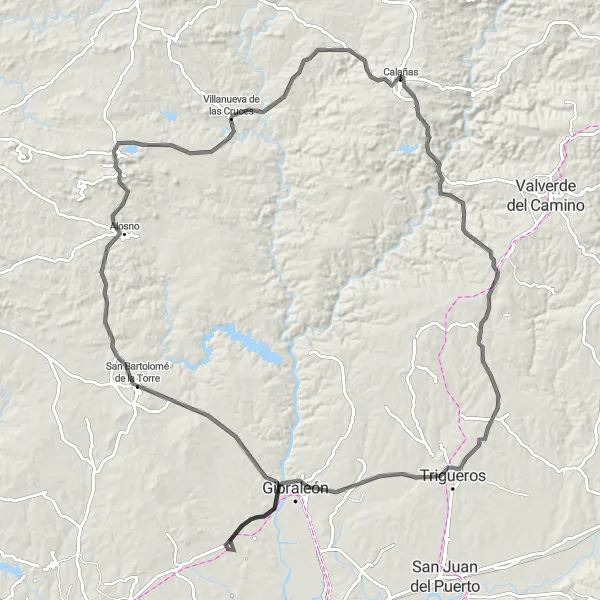 Miniatura mapy "Trasa Beas" - trasy rowerowej w Andalucía, Spain. Wygenerowane przez planer tras rowerowych Tarmacs.app
