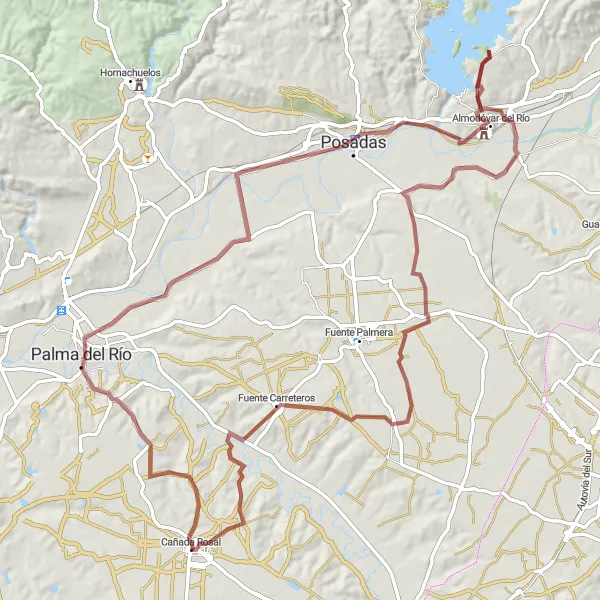 Map miniature of "ACT 250853" cycling inspiration in Andalucía, Spain. Generated by Tarmacs.app cycling route planner