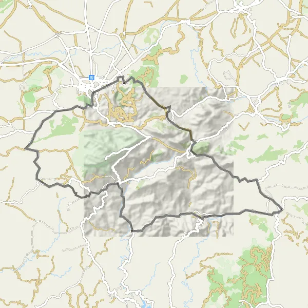 Miniatuurkaart van de fietsinspiratie "Roadtrip naar Casabermeja en Peña Negra" in Andalucía, Spain. Gemaakt door de Tarmacs.app fietsrouteplanner