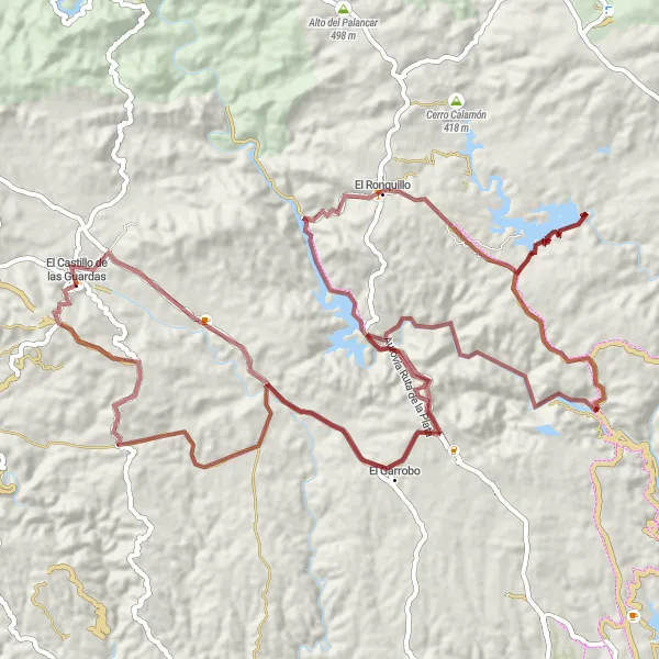 Miniatura mapy "Szlak gravelowy przez zielone tereny Andaluzji" - trasy rowerowej w Andalucía, Spain. Wygenerowane przez planer tras rowerowych Tarmacs.app