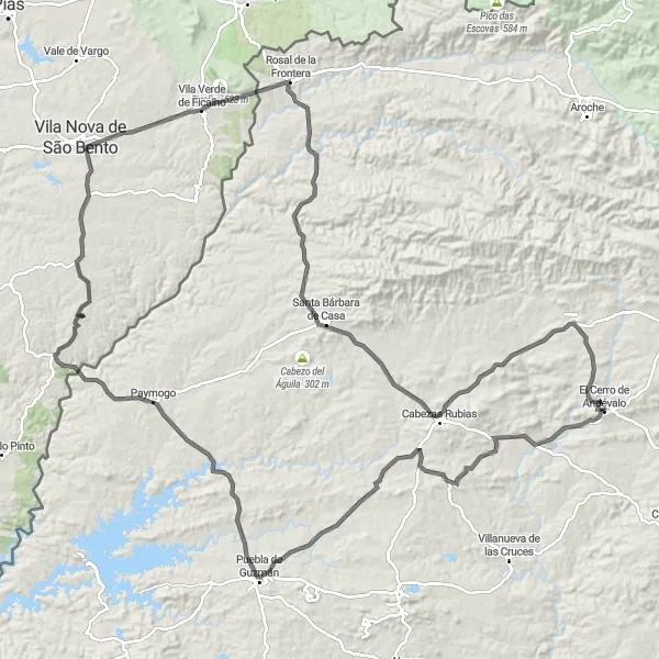 Map miniature of "Andalucian Countryside Challenge" cycling inspiration in Andalucía, Spain. Generated by Tarmacs.app cycling route planner