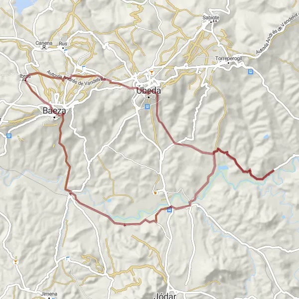 Miniatua del mapa de inspiración ciclista "Ruta de los Miradores" en Andalucía, Spain. Generado por Tarmacs.app planificador de rutas ciclistas