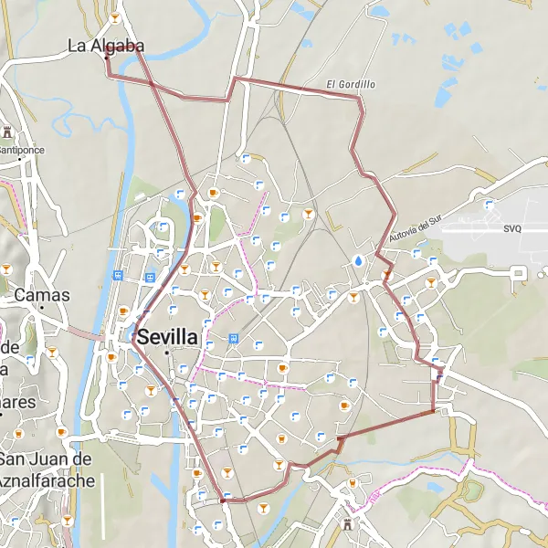 Miniaturní mapa "Kamenitá cesta na Este-Alcosa-Torreblanca" inspirace pro cyklisty v oblasti Andalucía, Spain. Vytvořeno pomocí plánovače tras Tarmacs.app