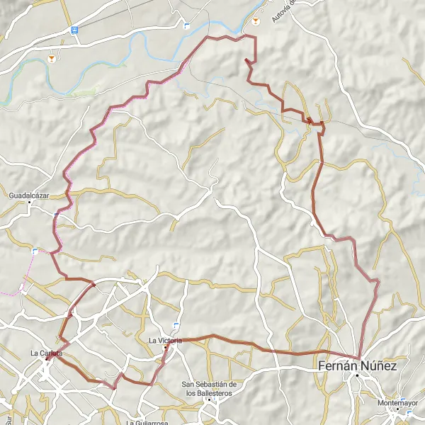 Miniatua del mapa de inspiración ciclista "Ruta del Palacio Ducal" en Andalucía, Spain. Generado por Tarmacs.app planificador de rutas ciclistas