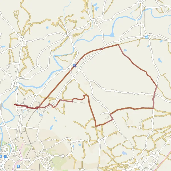 Map miniature of "Scenic Gravel Route from La Rinconada to Brenes and San José de la Rinconada" cycling inspiration in Andalucía, Spain. Generated by Tarmacs.app cycling route planner