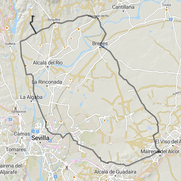 Miniature de la carte de l'inspiration cycliste "Route Historique à Vélo" dans la Andalucía, Spain. Générée par le planificateur d'itinéraire cycliste Tarmacs.app
