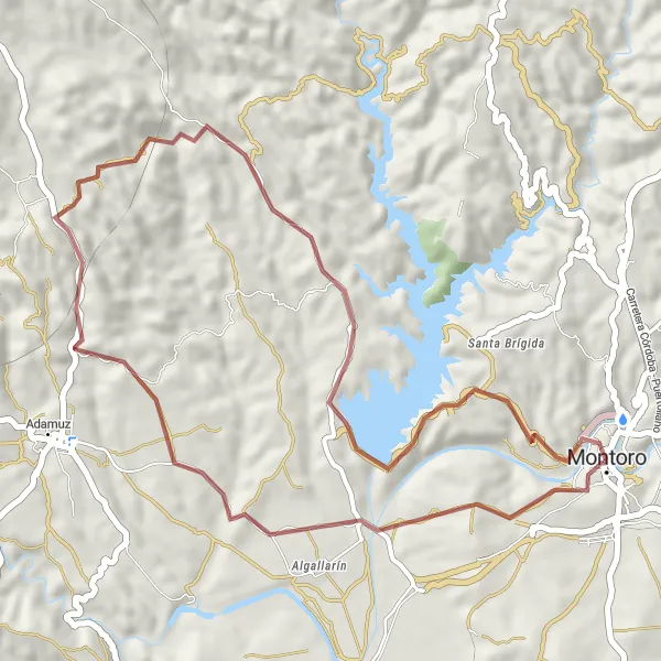 Miniaturní mapa "Okružní trasa Algallarín" inspirace pro cyklisty v oblasti Andalucía, Spain. Vytvořeno pomocí plánovače tras Tarmacs.app