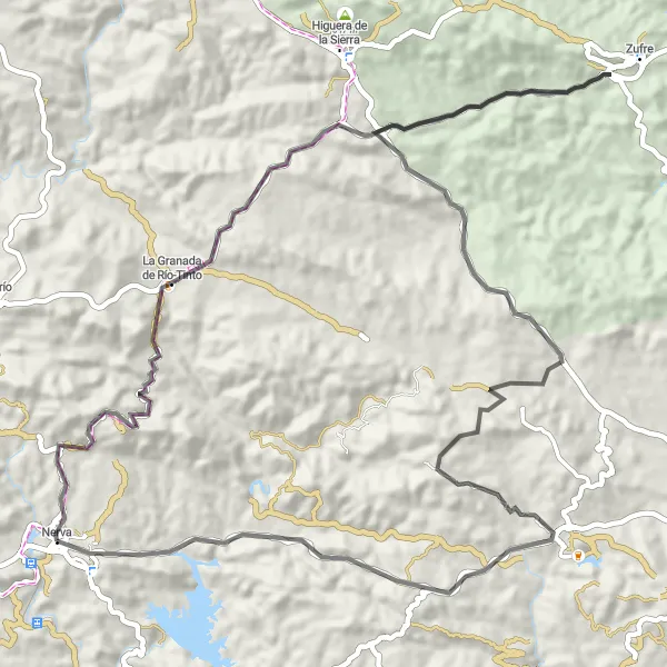 Karten-Miniaturansicht der Radinspiration "Rundtour durch die Berglandschaft von Andalusien" in Andalucía, Spain. Erstellt vom Tarmacs.app-Routenplaner für Radtouren