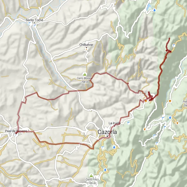 Miniatua del mapa de inspiración ciclista "Ruta del Puerto de las Palomas" en Andalucía, Spain. Generado por Tarmacs.app planificador de rutas ciclistas