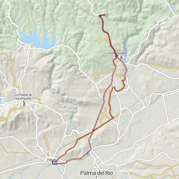 Map miniature of "La Vereda Challenge" cycling inspiration in Andalucía, Spain. Generated by Tarmacs.app cycling route planner