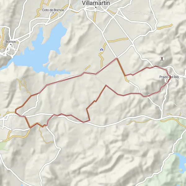 Miniaturní mapa "Gravel Adventure v Andalusii" inspirace pro cyklisty v oblasti Andalucía, Spain. Vytvořeno pomocí plánovače tras Tarmacs.app