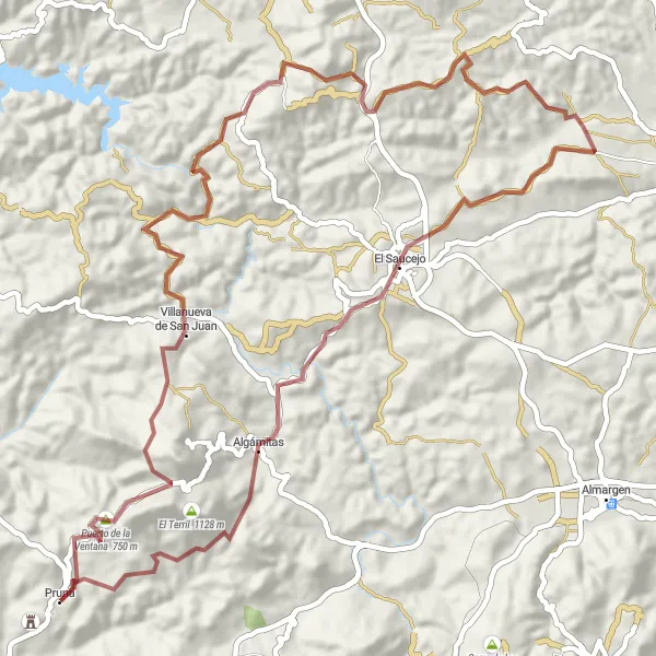 Miniaturní mapa "Zajímavá cyklistická trasa okolo Pruny (Andalucie, Španělsko)" inspirace pro cyklisty v oblasti Andalucía, Spain. Vytvořeno pomocí plánovače tras Tarmacs.app
