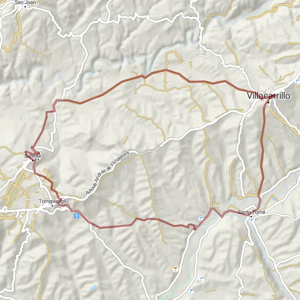 Karten-Miniaturansicht der Radinspiration "Gravel-Abenteuer durch Andalusien" in Andalucía, Spain. Erstellt vom Tarmacs.app-Routenplaner für Radtouren