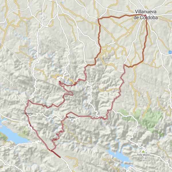 Miniatua del mapa de inspiración ciclista "Ruta de la Sierra" en Andalucía, Spain. Generado por Tarmacs.app planificador de rutas ciclistas