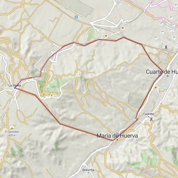 Karten-Miniaturansicht der Radinspiration "Entdecke die Schönheit von Aragón auf dem Schotterweg" in Aragón, Spain. Erstellt vom Tarmacs.app-Routenplaner für Radtouren