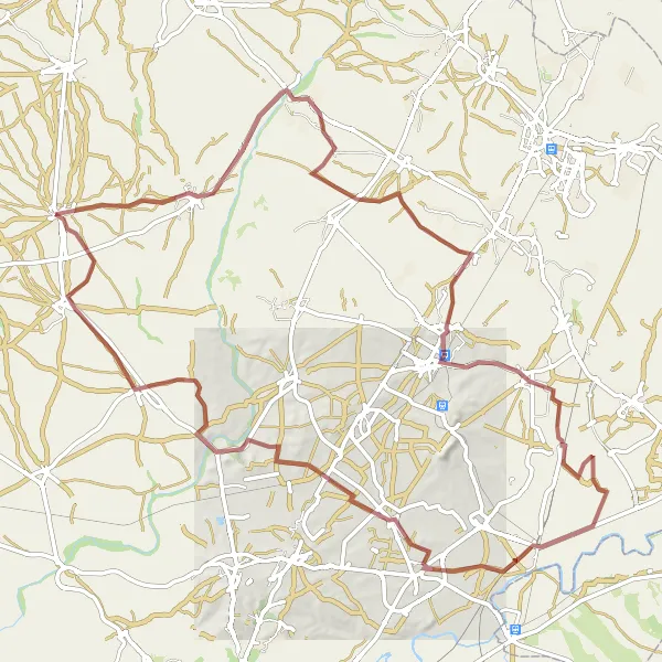 Map miniature of "Gravel Adventure: Toledo Castle Loop" cycling inspiration in Castilla-La Mancha, Spain. Generated by Tarmacs.app cycling route planner