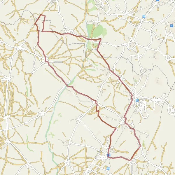 Map miniature of "Scenic Gravel Route Exploring Cobeja and Surroundings" cycling inspiration in Castilla-La Mancha, Spain. Generated by Tarmacs.app cycling route planner