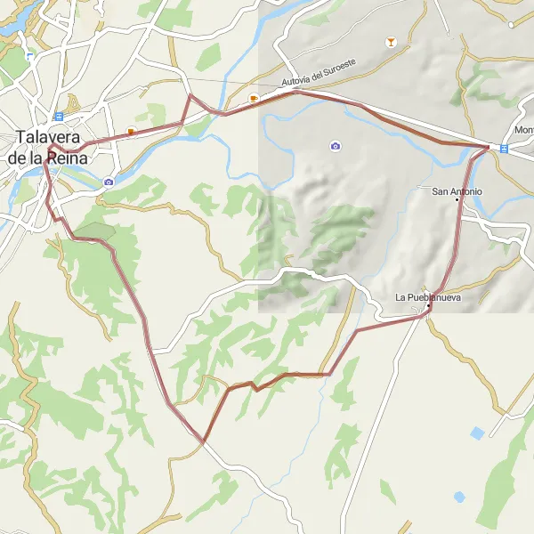 Map miniature of "The Bernardas Monastery Loop" cycling inspiration in Castilla-La Mancha, Spain. Generated by Tarmacs.app cycling route planner