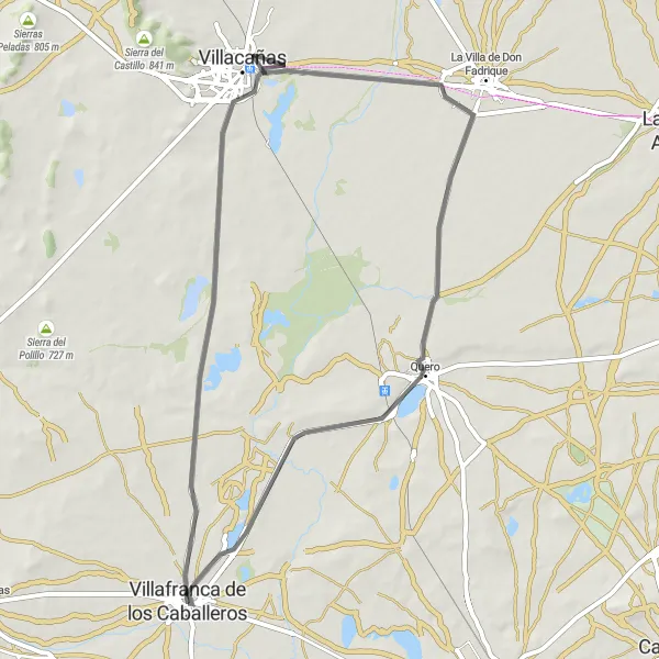 Miniatura mapy "Trasa przez Silo" - trasy rowerowej w Castilla-La Mancha, Spain. Wygenerowane przez planer tras rowerowych Tarmacs.app