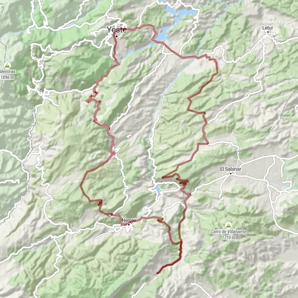 Miniatura mapy "Trasa gravelowa do Yeste" - trasy rowerowej w Castilla-La Mancha, Spain. Wygenerowane przez planer tras rowerowych Tarmacs.app