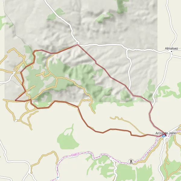 Miniatua del mapa de inspiración ciclista "Ruta de los Valles y Vegas" en Castilla y León, Spain. Generado por Tarmacs.app planificador de rutas ciclistas