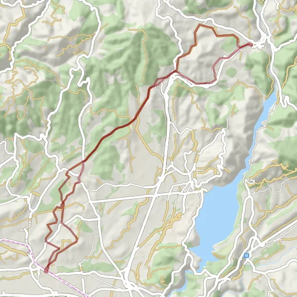 Map miniature of "Teso Bernaldo Gravel Adventure" cycling inspiration in Castilla y León, Spain. Generated by Tarmacs.app cycling route planner