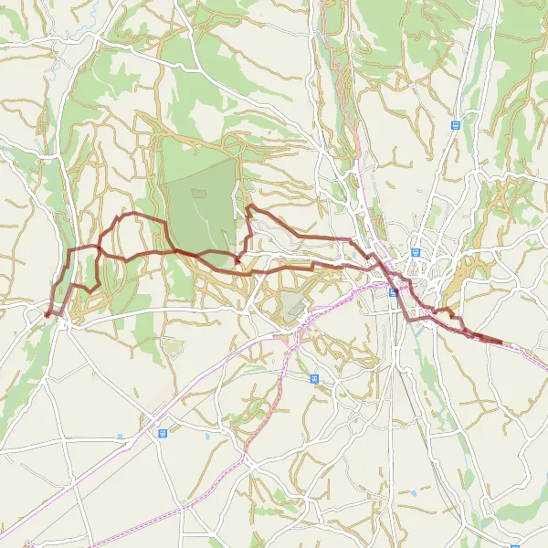 Map miniature of "Gravel Adventure in León" cycling inspiration in Castilla y León, Spain. Generated by Tarmacs.app cycling route planner