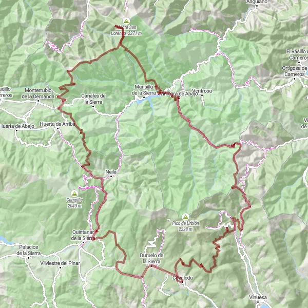 Miniatura mapy "Przygoda na rowerowych ścieżkach" - trasy rowerowej w Castilla y León, Spain. Wygenerowane przez planer tras rowerowych Tarmacs.app