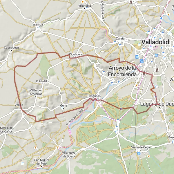 Miniatura mapy "Rowerem po Castilla y León" - trasy rowerowej w Castilla y León, Spain. Wygenerowane przez planer tras rowerowych Tarmacs.app