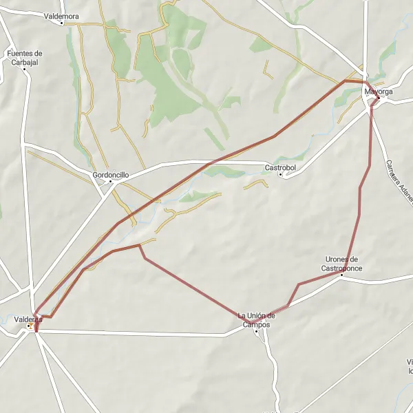 Miniatura mapy "Wyprawa do Castillo Altafria (45 km)" - trasy rowerowej w Castilla y León, Spain. Wygenerowane przez planer tras rowerowych Tarmacs.app