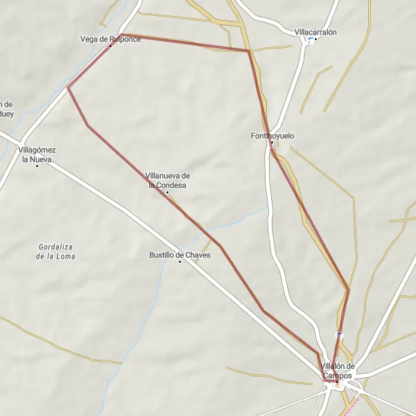 Map miniature of "Discover Fontihoyuelo" cycling inspiration in Castilla y León, Spain. Generated by Tarmacs.app cycling route planner