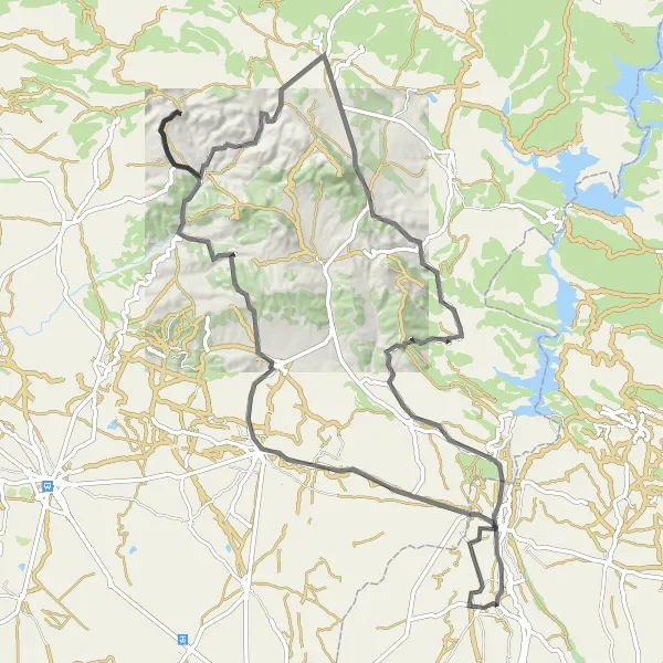 Map miniature of "The Lleida Challenge" cycling inspiration in Cataluña, Spain. Generated by Tarmacs.app cycling route planner