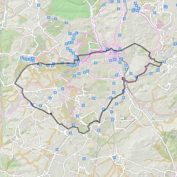 Miniatura mapy "Trasa rowerowa z Vicálvaro przez Móstoles do Edificio Metrópolis" - trasy rowerowej w Comunidad de Madrid, Spain. Wygenerowane przez planer tras rowerowych Tarmacs.app