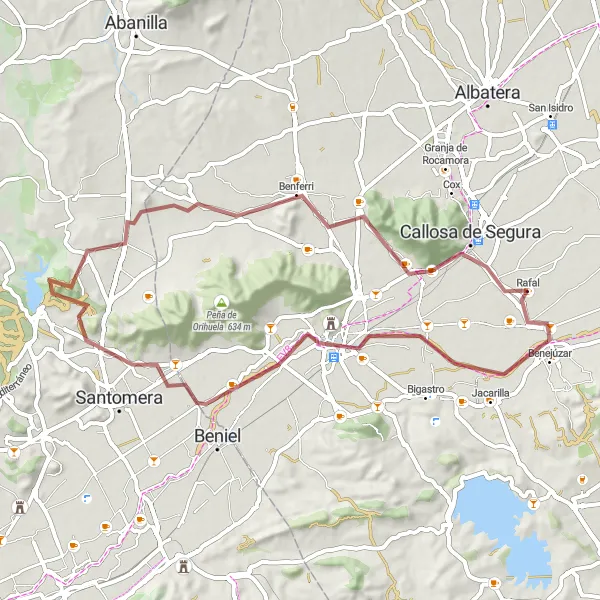 Miniatura della mappa di ispirazione al ciclismo "Gravel tra Gemme Urbane e Rurali" nella regione di Comunitat Valenciana, Spain. Generata da Tarmacs.app, pianificatore di rotte ciclistiche