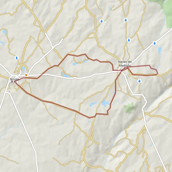 Miniatua del mapa de inspiración ciclista "Ruta Panorámica del Paseo Alto" en Extremadura, Spain. Generado por Tarmacs.app planificador de rutas ciclistas