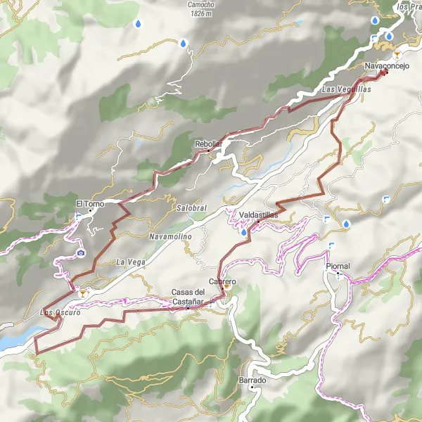 Miniatura mapy "Rowerowa trasa Gravel do Valdastillas" - trasy rowerowej w Extremadura, Spain. Wygenerowane przez planer tras rowerowych Tarmacs.app