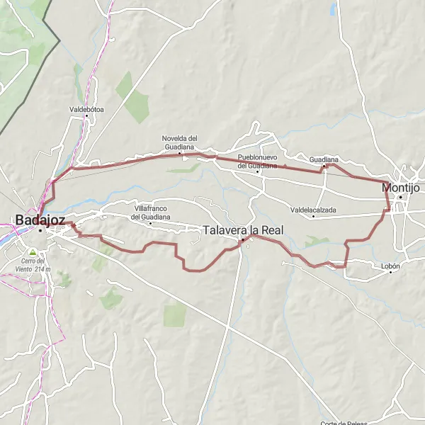 Miniatuurkaart van de fietsinspiratie "Ontdek de natuur van Extremadura" in Extremadura, Spain. Gemaakt door de Tarmacs.app fietsrouteplanner