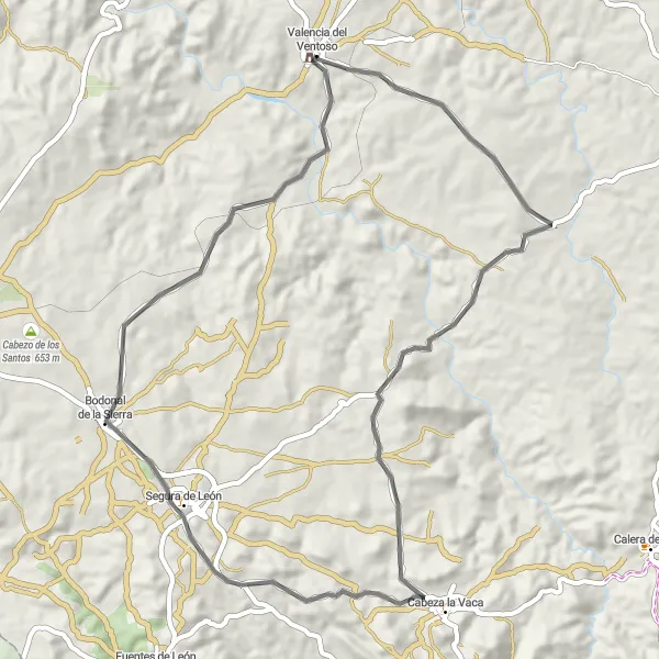 Miniatura mapy "Rowery w Extremadurze" - trasy rowerowej w Extremadura, Spain. Wygenerowane przez planer tras rowerowych Tarmacs.app