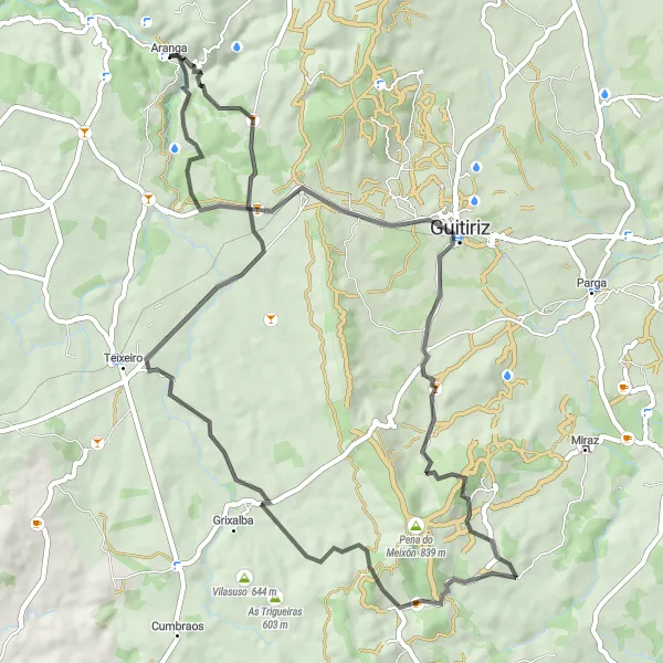 Miniatuurkaart van de fietsinspiratie "Ontdek Galicië op twee wielen" in Galicia, Spain. Gemaakt door de Tarmacs.app fietsrouteplanner